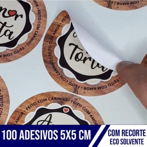 Adesivo Redondo 5x5