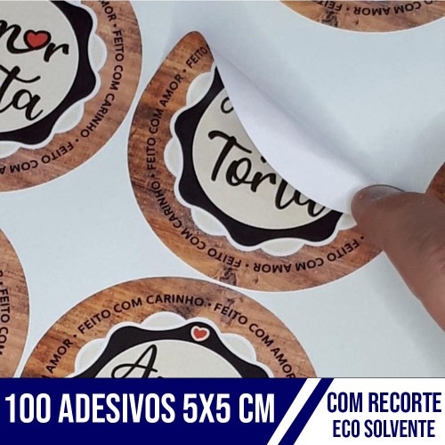 Adesivo Redondo 5x5
