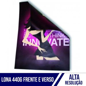 Lona Alta Resolução Fosco UV 440g Frente e Verso