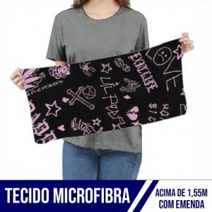 Tecido Microfibra com emenda