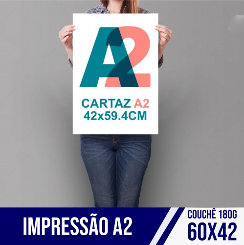 Impressão UV Papel Couchê 180g A2